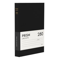 인디고 프리즘 280 라인 양장 노트 (B6 32절), 블랙 블랙