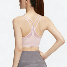 차오크 심리스 노와이어 브라 망사 디자인 일체형 스포츠브라