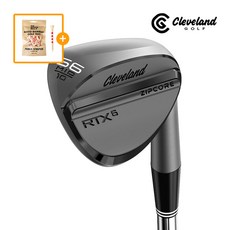 (클리브랜드던롭코리아정품) RTX6 ZIPCORE 웨지(골프티 추가구성) 블랙사틴 DG S200, 56도, S