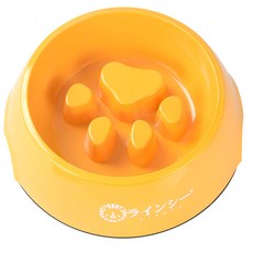 uTVHome Store 과식을 방지하는 강아지식기 애완용그릇 고양이와 강아지 사용가능 과식을 방지하는 접시 강아지밥그릇 고양이밥그릇, L-Yellow, 2개