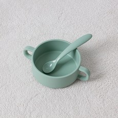 베이비스토리 KEAN 실리콘 이유식 식판 용기 컵 등 24종 할인모음, 실리콘 양손 볼, 민트, 1개