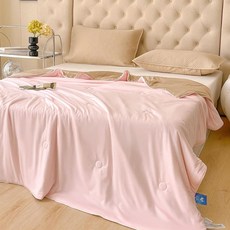 메종드라종 여름이불 시원한 쿨이불 쿨링 냉감, 핑크 카멜