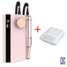 1+1 악성 발톱 손톱 젤 네일 드릴/흡진기 무좀 스케일링 페디 레진 목공 공예 수리, 1세트, 드릴(핑크)+ARMA흡진기