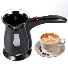 터키 커피 메이커 500W 전기 커피 포트 4-5 컵 용량 빠른 양조 모카 이탈리아 그리스 터키 커피 EU 플러그, 검은색, A11