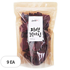 순수알곡 자색고구마칩 종이팩, 130g, 9개