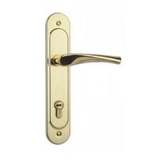 加安牌 連體鎖 匣式鎖 青銅(金色) 門厚32-46mm 台灣製 大門鎖 卡巴鑰匙, 1個