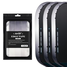 아모스위즈 피클볼 가장자리 보호 테이프 화이트에서 블랙에서 그레이 그라디언트 컬러 테이프 3개 주름 없음 13MM 및 16MM 20MM 두께 패들 23MM 너비에 적합