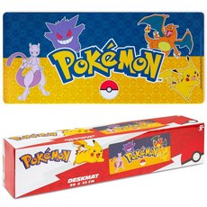 Pokemon 게이밍 마우스 패드 피카츄 미끄럼 방지 대형 책상 매트 PC 노트북 키보드 78.7x35.6cm(31x14인치) 사무실 액세서리 애니메이션 선물 (네이비) 235