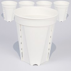 파파가든 롱 슬릿화분 플라스틱 화분, 5개, 화이트