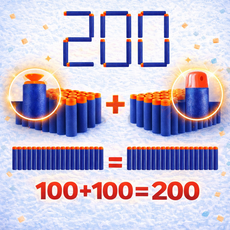 에이폭스 너프건 호환 총알 리필 200발 접착총알 100발 일반총알 100발, 200개, 혼합