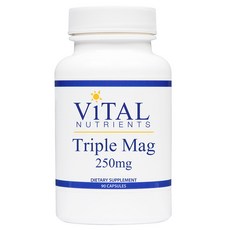 ViTAL NUTRIENTS Triple Mag 250mg 無麩質無糖膠囊, 1個, 90 件