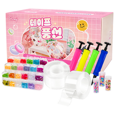 픽101 KC인증 쉽게 만드는 테이프 풍선 전용 만들기 세트 투명 큐브 풍선펫 DIY 키트 총길이 3m 너비 4.8cm, 6.스파클링 세트, 1개