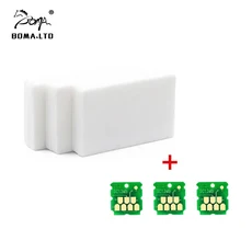 올스토어 C13S210057 Epson SureColor T2170 프린터 유지 보수 잉크 스폰지 및 칩, 01 Sponge W 3 chip