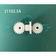 0 5M 직경 5A 21102 5mm 개 더블 45mm 2 POM 톱니 부품 로트당 21 10 11 홀 기어 플라스틱 레이어, 21 t th 10 t th, 2 45mm, 1개