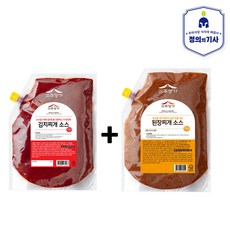 고추명가 김치찌개소스 + 된장찌개 소스 /식당용 업소용 양념 대용량, 2개, 2kg