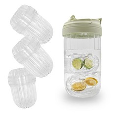 물병용 과일 인퓨저 물병 2팩 - 넓은 입에 물과 아이스티 만들기(하이드로 플라스크 호환), 2, 100ml