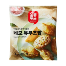 오늘좋은 네모 유부 초밥, 단품, 380g, 1개