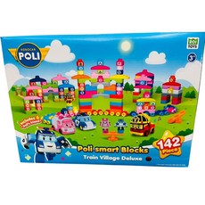 ROBOCAR POLI 波力 智能積木 火車村豪華組 142件, 1個