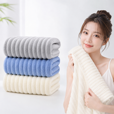 부드러운 골지 파스텔톤 수건 호텔타올, 그레이, 5개
