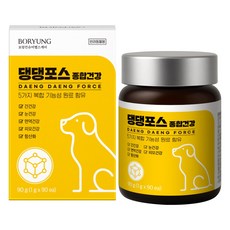보령 댕댕포스 종합건강 강아지 종합 영양제 눈 피부 간 면역 항산화 케어, 1개, 종합영양제, 90정 1개, 종합영양제, 90정