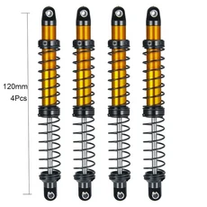 YEAHRUN 4Pcs 금속 오일 충격 흡수 장치 댐퍼 70/80/90/100/110/120mm 축 SCX10 90046 TRX-4 1/10 RC 크롤