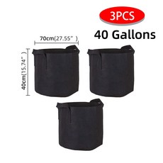 5개 심기용 가방 화분 손잡이 직물 50갤런 재배 채소 재배용 펠트 원예용, 05 40Gallon (D70xH40cm)