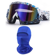 ImmoON 온oSand 샌드Motocross산악자전거고글 방한모포함 여성남성청소년 더트바이크ATVMXMTB레이싱고글안전안경보호안경 블랙모노크롬스프레이125696, 블루 - 블루 블리자드