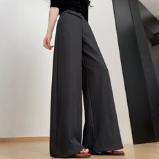 샤일리 여성 와이드 정장바지 사이드 3버튼 슬랙스