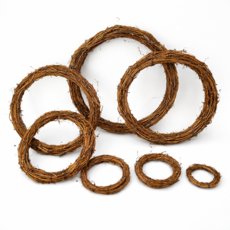 왓위셀 원형 나무 넝쿨 리스 틀, 3개, 지름 6cm