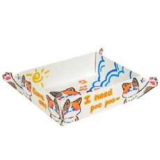 KIDS PARK 一次性可折疊外出用貓砂盆 (防水/加厚), 白色, 1個