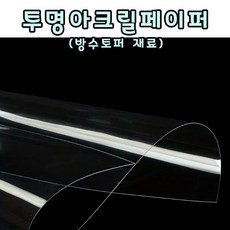 방수토퍼 재료 투명 아크릴 페이퍼 A4 사이즈 5매 0.25mm