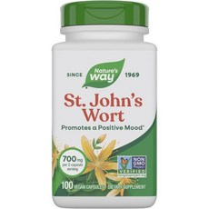 네이처로스 웨이 세인트 존스 워트 긍정적인 전망 촉진 2캡슐당 700mg 비유전자변형 프로젝트 인증 비건 100캡슐 포장 변경 가능 Natures Way