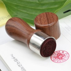 쿡스탬프 고급 만년도장 6푼 사용인감 법인인감 대표인 군번도장 레이저정밀각인 지갑&잉크증정, 월넷18mm, 1개