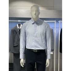 [트루젠]남성 사계절 블루 도트 스트라이프 기본핏 드레스셔츠 2824115