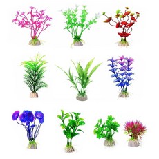 Getrays 수족관 수족관 플라스틱 식물 수생 식물 시뮬레이션 수족관 수족관 식물 장식 수생 식물 천연 디자인 장식 인공 수식물 수족관 식물 식물 풍경은 모든 물고기에, 1개