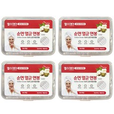 헬스데이 순면 멸균 면봉 (성인용) /위생면봉 개별포장, 4개, 100개입