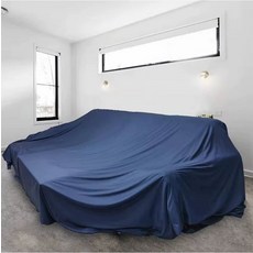 대형 가구 먼지커버 장기간보관 다용도 창고 소파 침대, 1개, 그레이블루