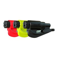 Resqme 오리지널 비상 키체인 자동차 탈출 도구 투인원 안전벨트 커터 및 창문 브레이커 미국산 가족 3개 팩 - 블랙 레드 옐로우 - 컴팩트 비상 해머, Resqme 오리지널 비상 키체인 자동차 탈출 도구 3, Black, Red, Yellow