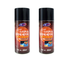 브이텍 스티커 앤 접착제 제거제 200ml, 2개