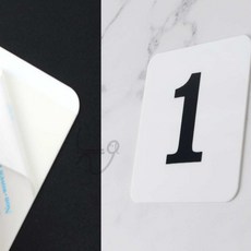 1P 사각 100mm 아크릴 번호판 1~50, 48, 48