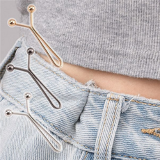 바지 허리 줄이기 셀프 수선 줄임 Y핀 옷핀 조절 클립 고정 집게 1p, 골드