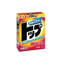 獅王 LION トップ 無磷酵素洗衣粉 3.2公斤 100回份, 1個, 3.2kg