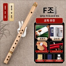 인디언플룻 퉁소 전통 단소 악기 목관 관악기 대나무 연습용, 멤브레인 F키 교재포함