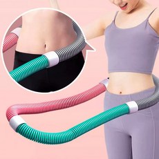 희망하우스 다이어트 훌라후프 스프링 꽈배기 후프 허리운동 지압 실내 운동기구, 1개, 멀티컬러, 1kg