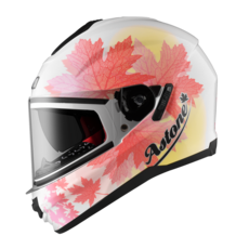 ASTONE GTB606 BG7 彩繪款 (白紅/白綠/白藍) 全罩式安全帽 雙鏡片, 白/紅