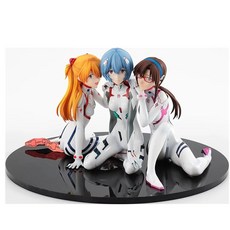 美少女系列明日香 綾波麗 真希波 坐姿 公仔 擺件 袋裝手辦