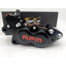RPM CNC 對四卡鉗 附金屬燒結剎車皮 前制動卡鉗, 1個, 右卡,消光鈦