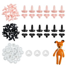 52세트 2색 레진 인형 안전 눈 토이 액세서리 16x13x9mm, 믹스트컬러
