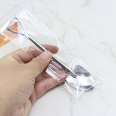 100支 獨立包裝鐵鍬勺創意商用西瓜不銹鋼勺子外賣喫飯勺甜品, 1個, 100支鐵鍬尖頭