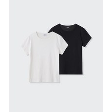 매장정품 무신사 스탠다드 MUSINSA STANDARD WOMAN 우먼즈 슬림 크루 넥 티셔츠 2팩 MWETS0Z14 793851